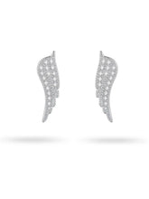 Clear-Stone Wing Ear Climbers