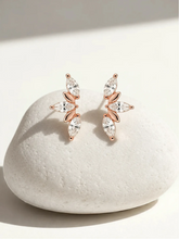 Rose-Gold Leaf Ear Climbers