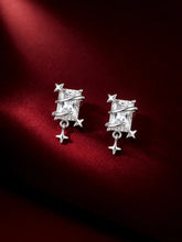 Wrapped Star Clear-Stone Stud Earrings