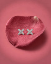 Four-Petal Cross Stud Earrings