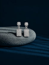 Rectangular Pavé Drop Earrings