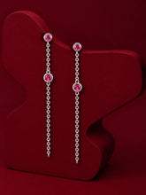 Pink Chain Drop Earrings