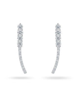 Graduated Clear-Stone Ear Climbers
