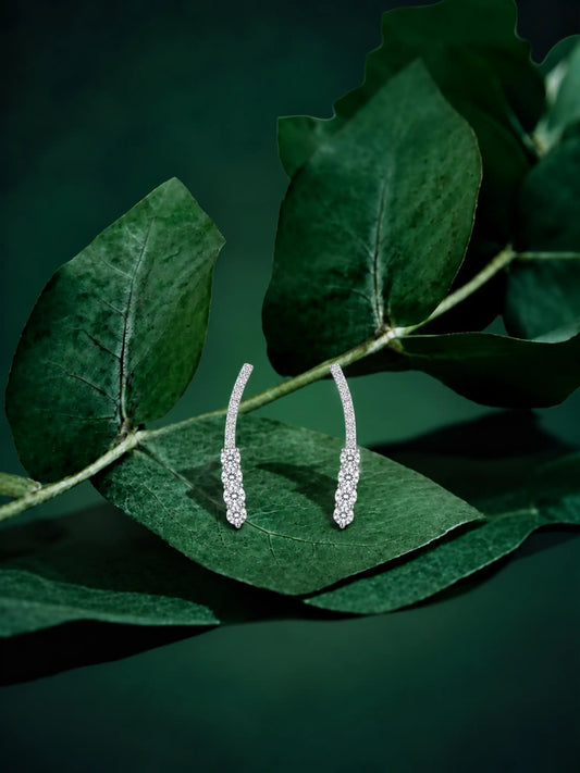 Graduated Clear-Stone Ear Climbers