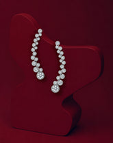 Graduated Bezel Ear Climbers