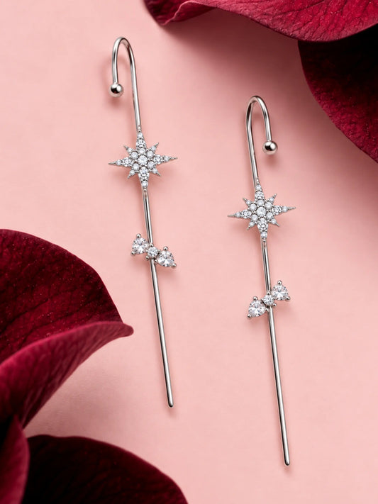 Compass Star Ear Needle Pins