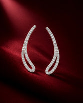 Clear-Stone Open Loop Ear Climbers