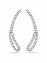 Clear-Stone Open Loop Ear Climbers