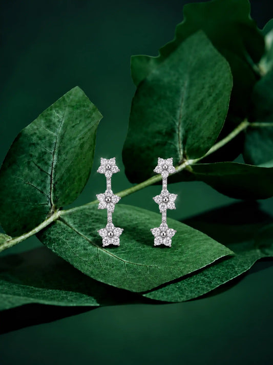 Pearlescent Star Ear Climbers