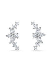 Marquise Floral Ear Climbers