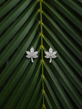 Marquise Leaf Cluster Stud Earrings