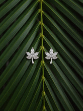 Marquise Leaf Cluster Stud Earrings
