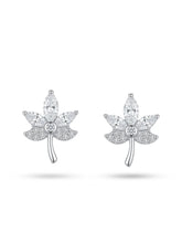 Marquise Leaf Cluster Stud Earrings