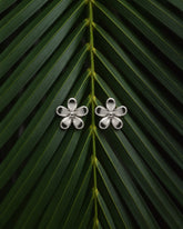 Polished Five Petal Stud Earrings