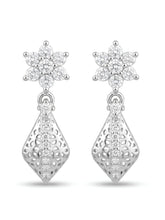 Floral Rhombus Drop Earrings