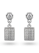 Rectangular Pavé Drop Earrings