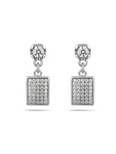 Rectangular Pavé Drop Earrings