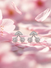 Clear-Stone Cherry Stud Earrings