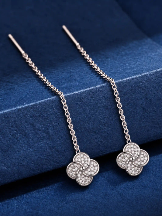 Stone-Set Pinwheel Sui Dhaga Earrings