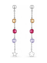Star And Flower Bead Drop Earrings