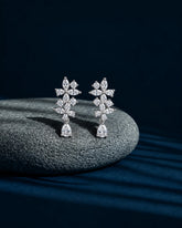 Floral Pear Drop Earrings