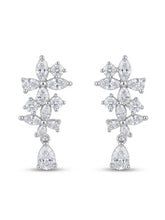 Floral Pear Drop Earrings