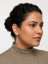 Clear-Stone Tapered Drop Earrings