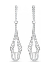 Clear-Stone Tapered Drop Earrings