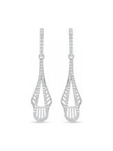 Clear-Stone Tapered Drop Earrings