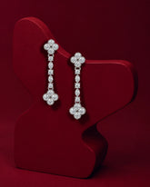 Floral Line Drop Earrings