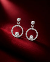 Floating Circle Drop Earrings