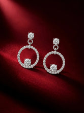 Floating Circle Drop Earrings