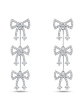 Triple Bow Drop Earrings