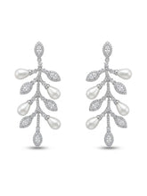 Pearl Leaf Cascade Earrings