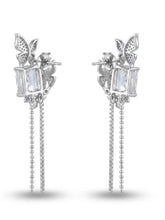 Butterfly Crystal Chain Earrings