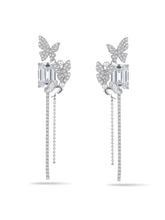Butterfly Crystal Chain Earrings