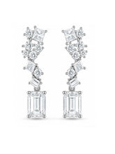 Mixed Cut Drop Earrings