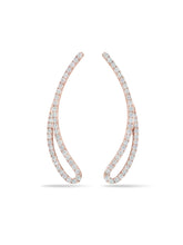 Rose-Gold Open Oval Ear Climbers