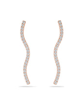 Warm-Tone Wave Ear Climbers