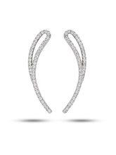 Clear-Stone Open Loop Ear Climbers