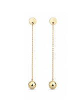 Gold Tone Ball Chain Earrings