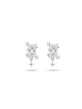 Wrapped Star Clear-Stone Stud Earrings