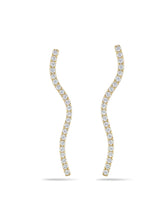 Gold-Tone Wave Ear Climbers