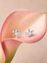 Mixed-Petal Ivory-Orb Stud Earrings