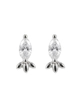 Marquise Leaf Tip Stud Earrings