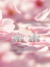 Lotus Leaf Clear-Stone Stud Earrings