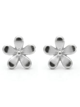 Polished Five Petal Stud Earrings