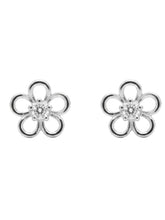 Open Loop Floral Stud Earrings