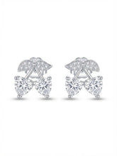 Twin Heart Cherry Stud Earrings