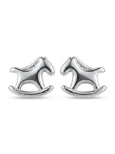 Polished Rocking Horse Stud Earrings